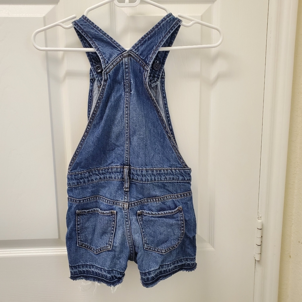 Gap denim distressed overall shorts size small - Picture 5 of 7
